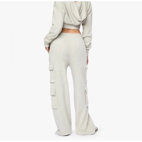 NWT We Wore What Cargo Sweat Pants Fleece XXL Heather Grey - Picture 2 of 6